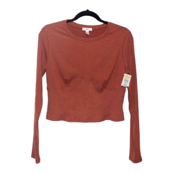 New  BP. Rust Long Sleeve Round Neck Pollover Sweater Women's Size L - Picture 1 of 8